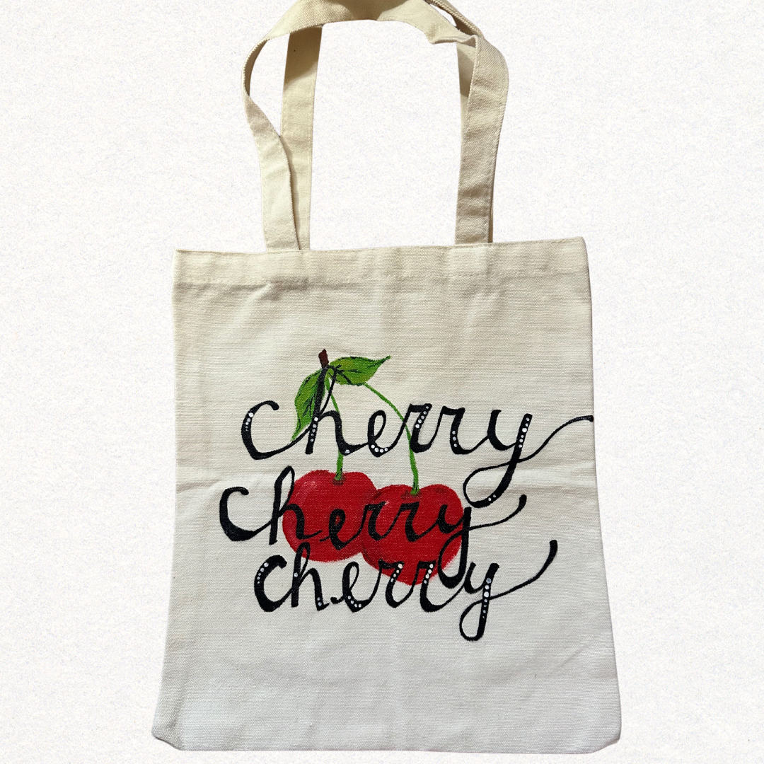 cherry tote bag